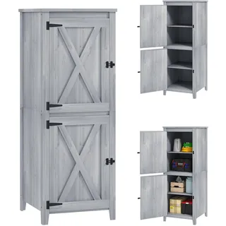 Outsunny Geräteschrank 0,6 x 0,6 m Hellgrau