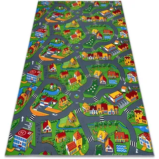 RugsX Little Village Kinderteppich 100 x 150 cm Mehrfarbig