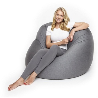 Lumaland Sitzsack Flexi Comfort, Bodenkissen Lounge 250l & 300l Bean Bag grau 100 cm x 155 cm