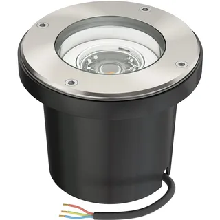 ledscom.de Boden-Einbauleuchte BOFU Edelstahl 150mm Ø 12,2 cm inkl. 5,473W LED Lampe weiß