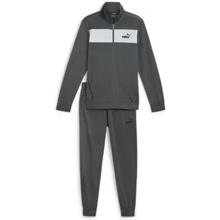 PUMA Herren Trainingsanzug - Poly Suit cl, Tracksuits, Polyester, Logo, einfarbig Grau S