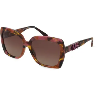 Michael Kors 0MK2213 NICE Damen-Sonnenbrille Vollrand Eckig Acetat-Gestell, braun