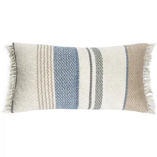 Malagoon Dekokissen, Mehrfarbig, Blau, Textil, Gestreift, Füllung: Hohlfaser, Rechteckig, 37x12x70 cm, Wohntextilien, Kissen, Dekokissen