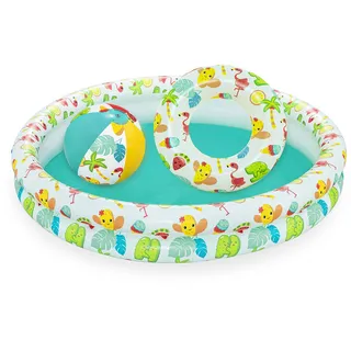 Planschbecken-Set | Kinderpool | Kinderplanschbecken | Ø 122 x 20 cm