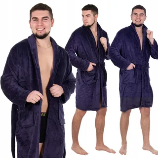 Herren Badmantel Premium L/xl Flauschig Elegant Warm Lang Premium Qualität