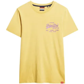 Superdry Herren Neonfarbenes T-Shirt mit Vintage-Logo - XXL