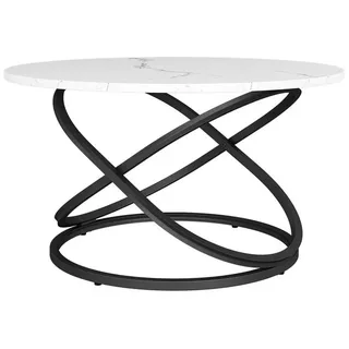 Vicco Couchtisch Calgary Weiß Marmor-Optik 80 x 46 cm Wohnzimmertisch