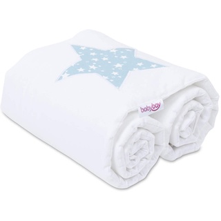 babybay Nestchen Piqué passend für Modell Maxi, Boxspring, Comfort und Comfort Plus, Farbe: Sterne Perlgrau