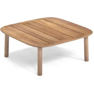 Emu - Twins Garten-Beistelltisch niedrig, Teak, 85 x 85 cm