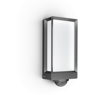 Steinel LED Außenwandleuchte L 42 SC, 180° Bewegungsmelder, smarte Außenleuchte, Dauerlicht, bedienbar per App, Anthrazit