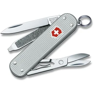 Victorinox Schweizer Taschenmesser, Klein, Classic SD Alox, Multitool, Swiss Army Knife, 5 Funktionen, Klinge, Nagelfeile