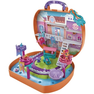 My Little Pony Mini World Magic Compact Creation Maretime Bay Spielzeug – Tragbares Spielset mit Sunny Starscout Pony für Kinder ab 5 Jahren, Mehrfarbig, F5248, 5.1 x 20.3 x 16.5 cm