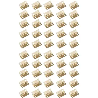 Miniaturscharniere, 60 Stück, Mini-retro-scharniere, Kleine Scharniere Für Schmuckkästchen Mit 240 Schrauben, 10 Mm X 8 Mm, Gold