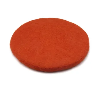 feelz Sitzkissen rund Filz Verschiedene rot-, gelb- und orangetöne 100% Wolle 35 cm Höhe 2-3 cm Handarbeit (orange dunkel)