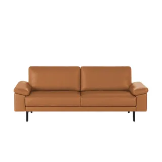 hülsta Sofa Sofabank aus Leder  HS 450 ¦ braun ¦ Maße (cm): B: 218 H: 85 T: 95