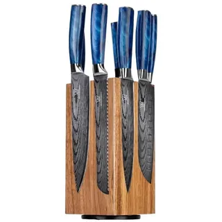 Küchenkompane Messer-Set Profi Epoxidharz mit drehbarem Magnet-Messerblock Tsuisuto