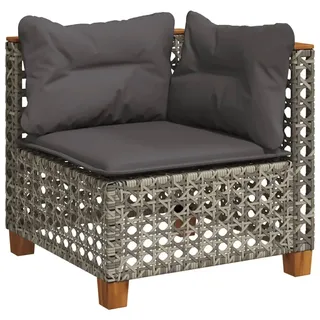 vidaXL Garten-Ecksofa Loungesofa grau