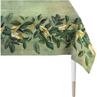 Tischdecke APELT "1608 HERBSTZEIT, Herbstdeko, Herbst" Tischdecken Gr. B/L: 150 cm x 250 cm, 1 St., bunt (grün, goldfarben) Tischdecken Digitaldruck