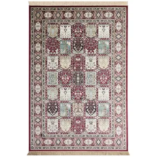 Steffensmeier Orientteppich Riad Felder, Rechteckig, Höhe: 5 mm, Bordüre bunt|rot 160 cm x 230 cm