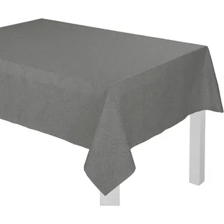 Tischdecke WIRTH "Westport" Tischdecken Gr. B/L: 190 cm x 130 cm, 1 St., eckig, grau (dunkelgrau) Tischdecken Made in Germany, Jacquard Dekostoff, Blatt-Design, Pflegeleicht