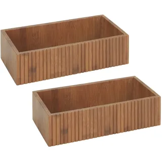 Wenko Aufbewahrungsbox Mera 2-tlg. braun