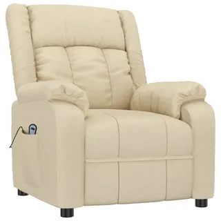 vidaXL Relaxsessel Elektrisch Creme 93 x 76 x 0 cm Beige mit Fernbedienung