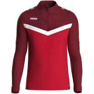 Jako Iconic 1/4-Zip Sweatshirt Kinder 103 rot/weinrot 128