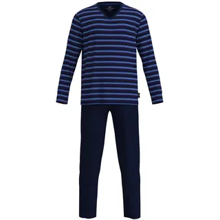 Götzburg Pyjama Schlafanzug lang Blau XL