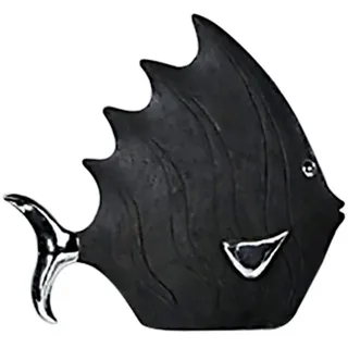 Casablanca modernes Design Casablanca Deko Figur -Fisch schwarz - Polyresin - Höhe 33 cm - Länge 36 cm