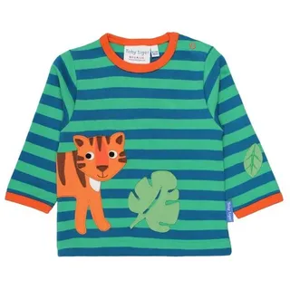 Toby Tiger Langarmshirt mit Tiger Applikation in grün | Gr.: 92