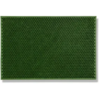 Carpido Wetterfeste Fußmatte Garten - Grün 40 x 60 cm - Outdoor Schmutzfangmatte - Türmatte leicht zu reinigen - Flexible Gummifußmatte Außen rutschfest