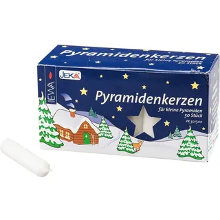 SAICO Pyramidenkerzen 50 Stück weiß