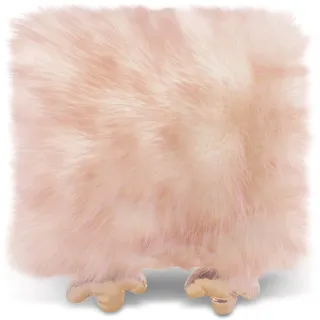 NICI Kuschelkissen Ente Emmalina – Flauschiges Kuscheltierkissen für Kinder und Erwachsene – Quadratisches Stoffkissen für Sofa, Bett & Kindergarten, 40x40 cm, weiß/lila, 46633