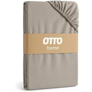 OTTO home Spannbettlaken Baumwolle 70 x 200 cm grau 2 St.