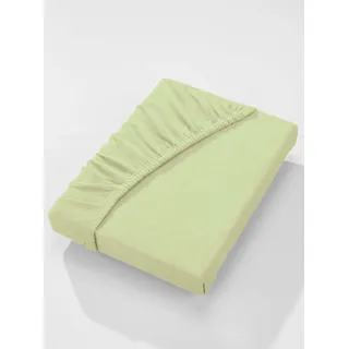 Betttuch BIBERNA WITT-PBK-Bettlaken-temporär Gr. B: 140-160 cm, 1 St., grün (resedagrün) Betttücher