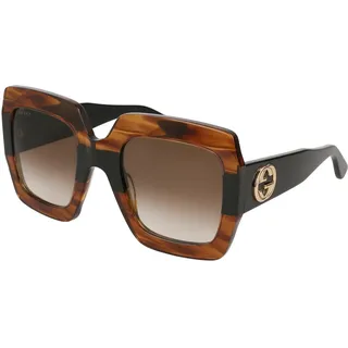 Gucci Damen GG0178S 004 Sonnenbrille, Braun (4/Brown), 54 - 54