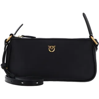PINKO Half Moon Umhängetasche Leder Gold/Schwarz