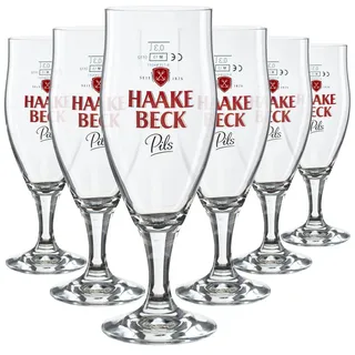 Generisch Haake Beck Bierglas 0,4L IKARIA Pokal | Geeicht & Hochwertig | Elegantes Bierglas für perfekten Genuss | Offizielles Markenglas für Kenner & Sammler