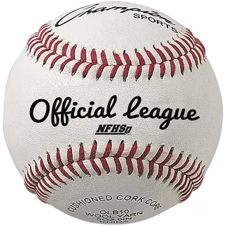 Champion Sports Leder Baseball Set: Dutzend Indoor/Outdoor Echtleder Offizielle Liga Baseballs für Praxis Training oder Real Game - OLB10 12 Stück