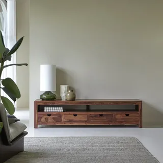 Tikamoon TV-Unterschrank TV-Tisch 200 cm Palisander Massivholz