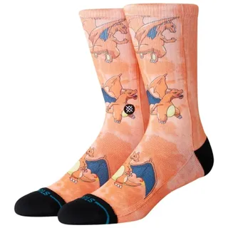 STANCE Charizard Crew Socks Pokemon Orange Gemusterte Wadensocken - M