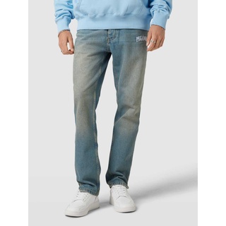 Jeans mit Label-Stitching Modell 'CARPE', Jeansblau, 34