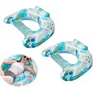 2-teiliges Pool-schwimmset. 4-in-1-pool-schwimmhilfe. Aufblasbare Poolmatratze. Schwimmende Hängematte. Tragbare Strand-wasserhängematte. Für Strand, Partys Und Urlaub.