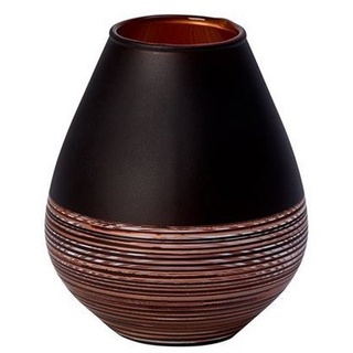 Villeroy & Boch Dekovase Manufacture Swirl Vase, 10 x 12 cm, schwarz/kupfer (1 St) schwarz