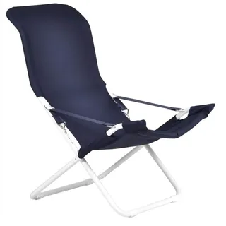 Liegestuhl Fiesta 4 Positionen blau weiß Made in Italy