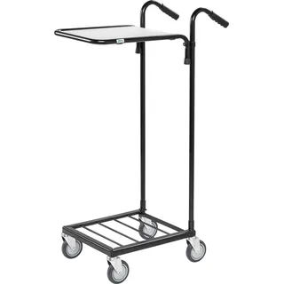 Kongamek Mini- Servierwagen In Schwarz Mit Ladefläche 410x355mm Ohne Bremse