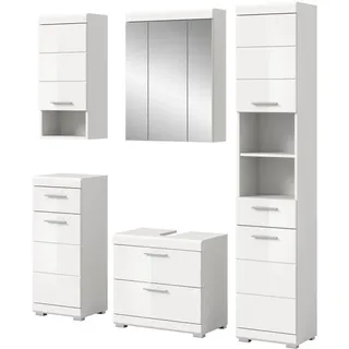inn.furn Shawn 5-tlg. Weiß Hochglanz