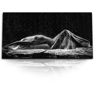 Paul Sinus Kunstdruck Bilder 120x60cm Junge Frau Erotisch Akt Kunstvoll Schlafzimmer Schwarz Weiß