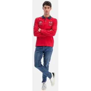 La Martina Poloshirt Shirt Langarm-Poloshirt regular fit Wilber mit (1-tlg., 1) rot L (50)