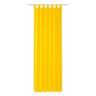 Tom Tailor Vorhang mit feiner Struktur Schlaufen 140 x 255 cm zitrus-gelb